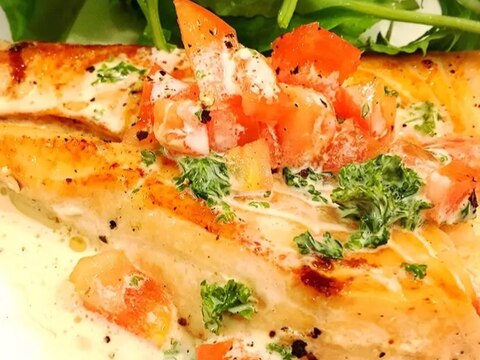 鮭のディルマヨネーズソース風